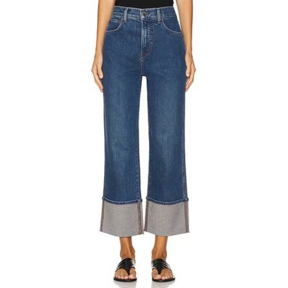 Veronica Beard Denim - NWT Veronica Beard Dylan High Rise Straight Leg Wide Cuff Jeans Thriller 30